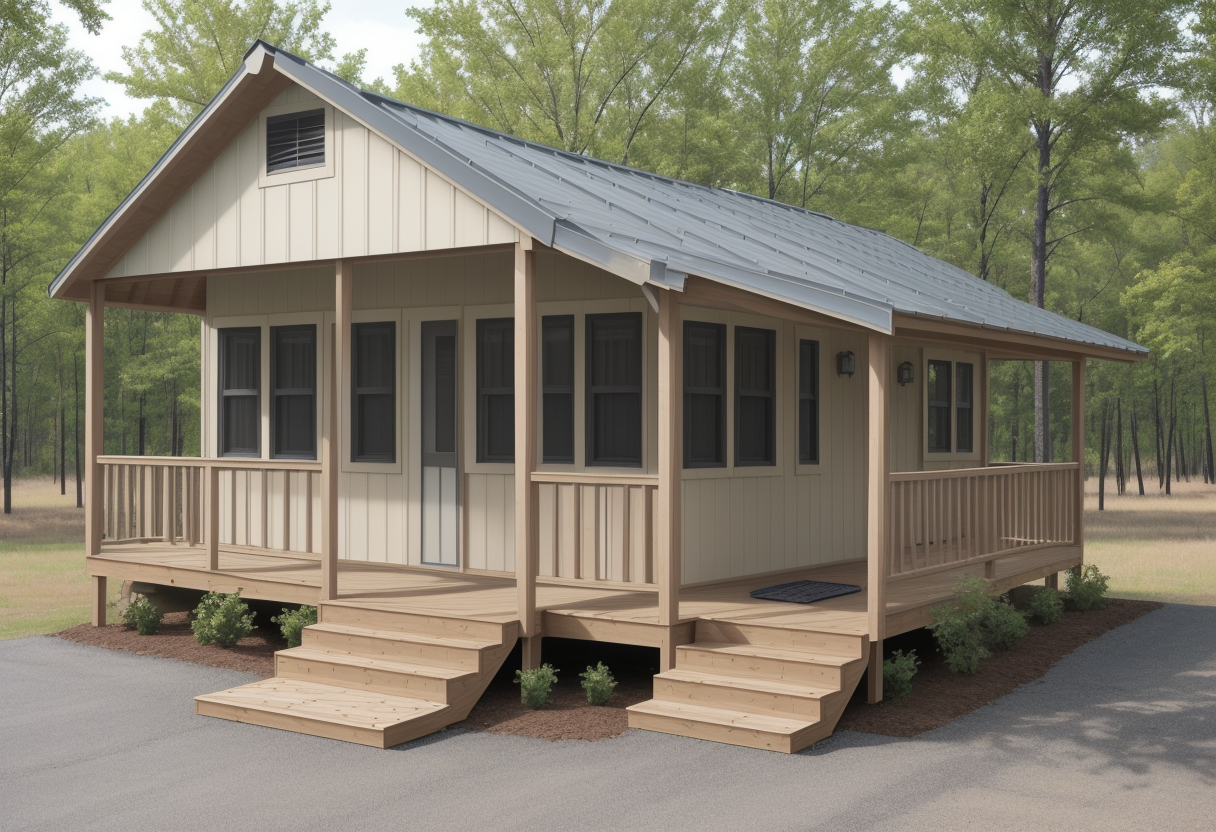 Portable cabin style building suited for the Tyler market